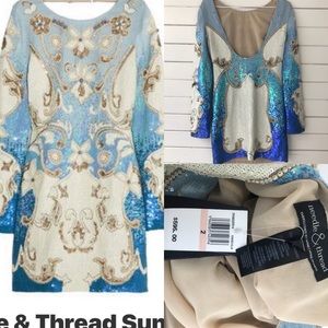 NWT OUTRAGEOUS Sequins Bead Encrusted Dress